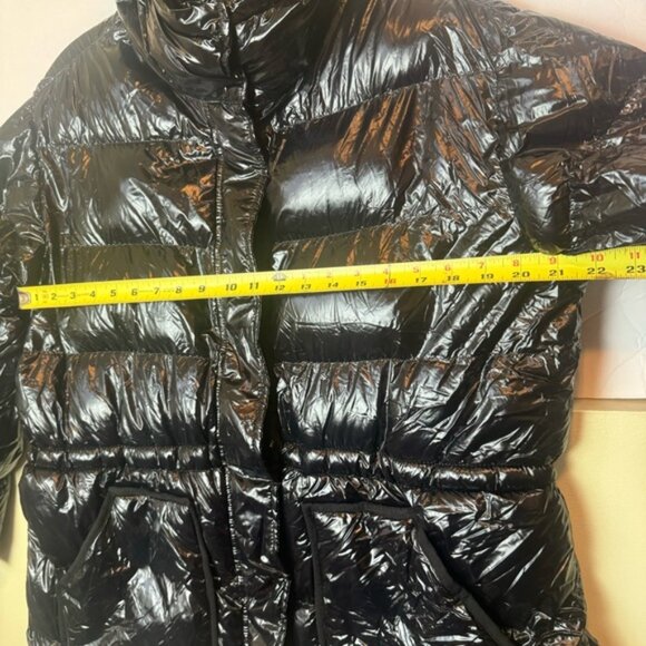 Gap NEW Shiny Puffer Jacket Hood Oversized Pockets Synthetic Cozy Parka Warm L - Picture 14 of 16